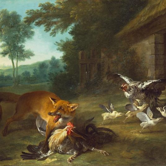 Fox in the Poultry Yard