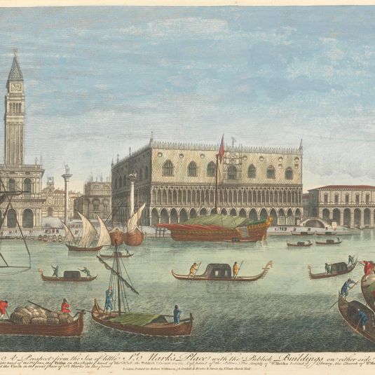 A Prospect from the Sea of little St. Mark's Place with the Publick Buildings on either side...