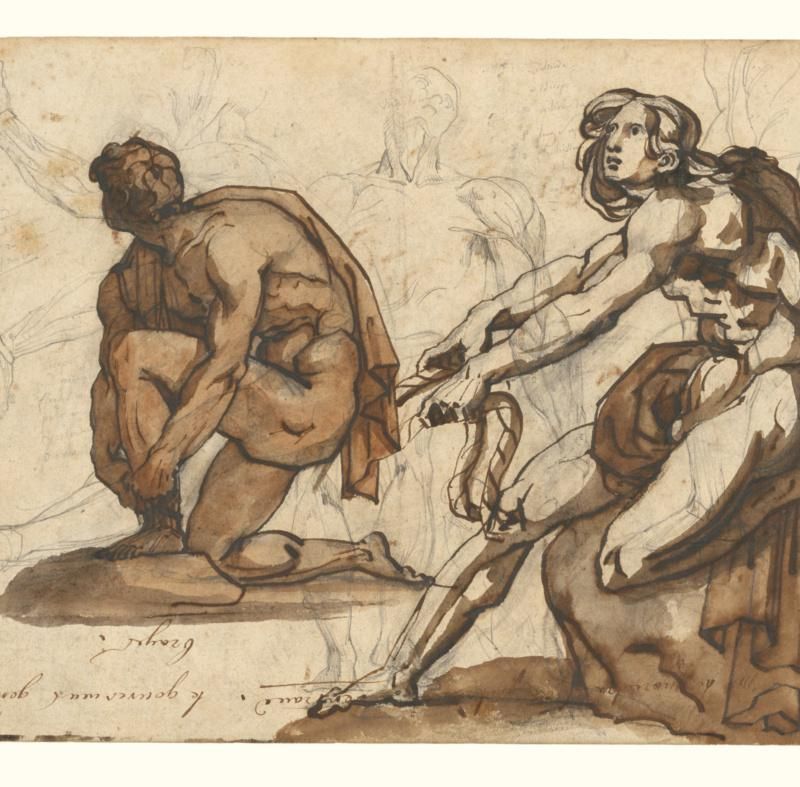 Classical Nudes (recto); Classical Statuary (verso)