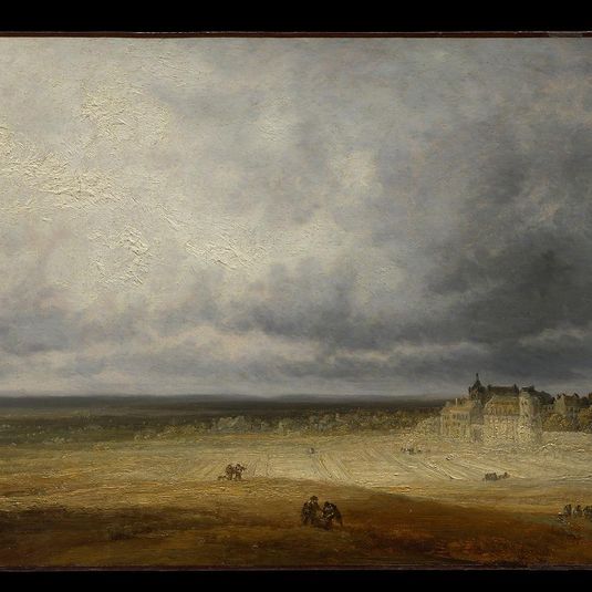 Landscape with a Plowed Field and a Village