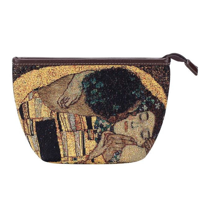 Gustav Klimt’s Gold Kiss - Makeup Bag Signare Tapestry