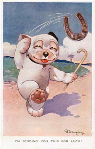Post Card Depicting A Dog-Comic Character