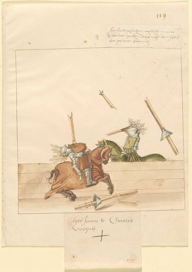 Freydal, The Book of Jousts and Tournament of Emperor Maximilian I: Combats on Horseback (Jousts)(Volume II): Jan von Grittis, Plate 107