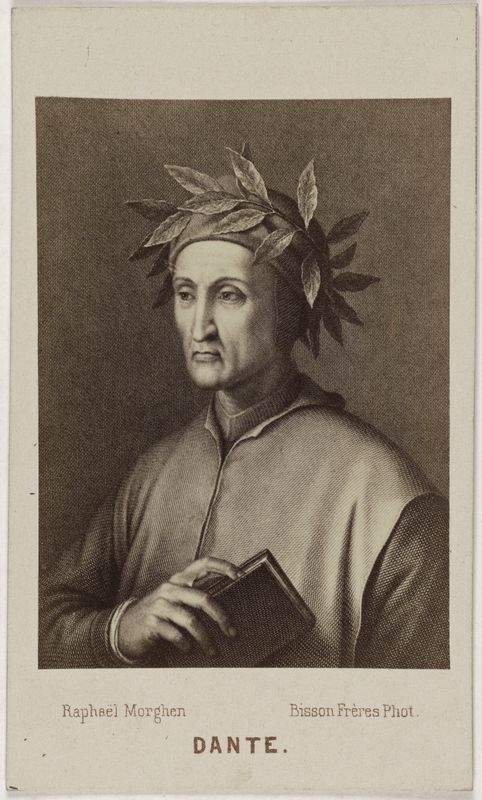 Portrait d'Alighieri Dante (1265-1321), (poète italien) d'après la gravure de Raphaël Morghen