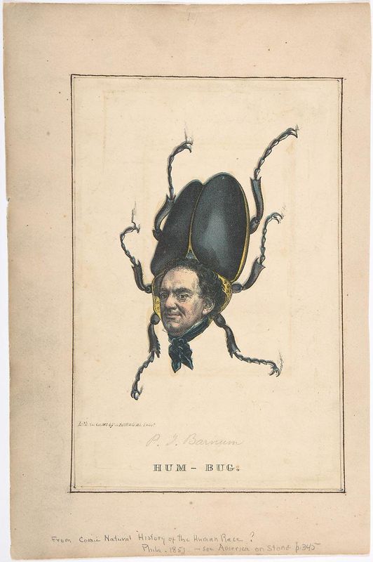 Hum-Bug (P. T. Barnum), from the Comic Natural History of the Human Race