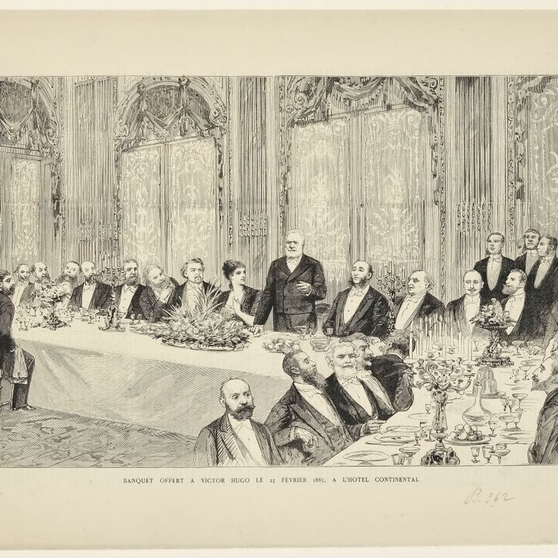 Banquet offert à Victor Hugo le 25 février 1885, à l'hôtel Continental