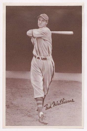 Ted Williams, from the Goudey Premiums series (R303-A) issued by the Goudey Gum Company
