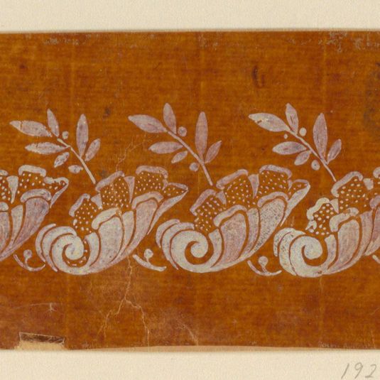 Design for an Embroidered or Woven Border of the "Fabrique de St. Ruf"