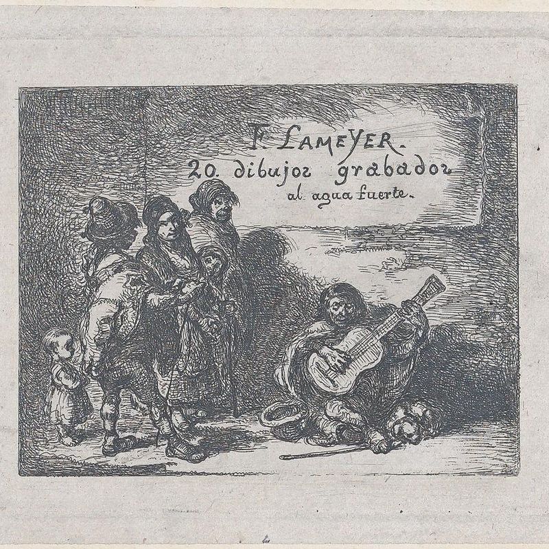 Title page to the series of 20 prints of customs and pastimes of the Spanish people