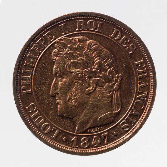 Essai pour la pièce de 2 centimes de franc de Louis-Philippe, 1847