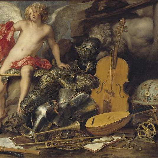 Amor Triumphant Amidst Emblems of Art, Science and War – Amor Triumphans