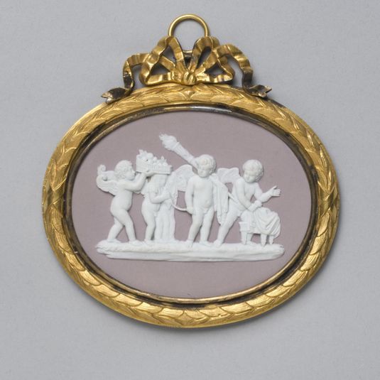 Medallion with a scene from the Marriage of Cupid and Psyche