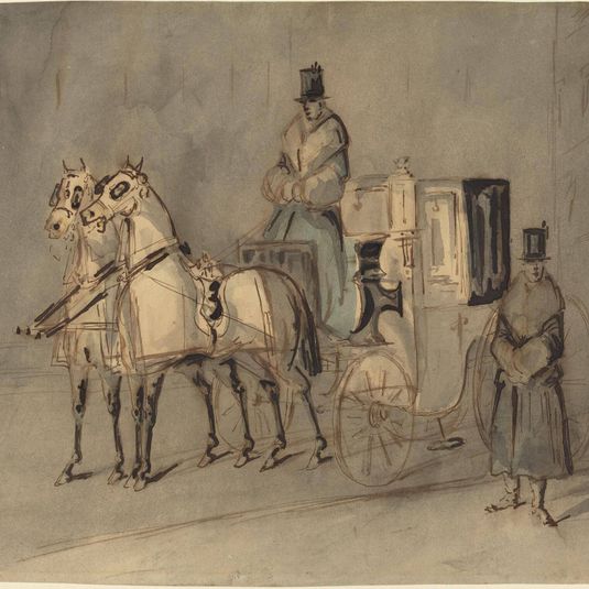 Carriage with Driver and Groom: Autumn