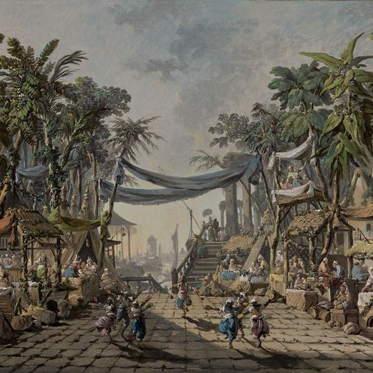 Market Scene in an Imaginary Oriental Port