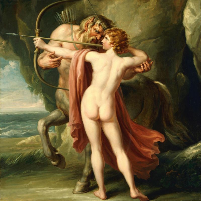 Chiron Instructing Achilles in the Bow
