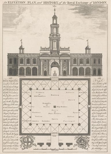 An Elevation, Plan, and History of the Royal Exchange of London