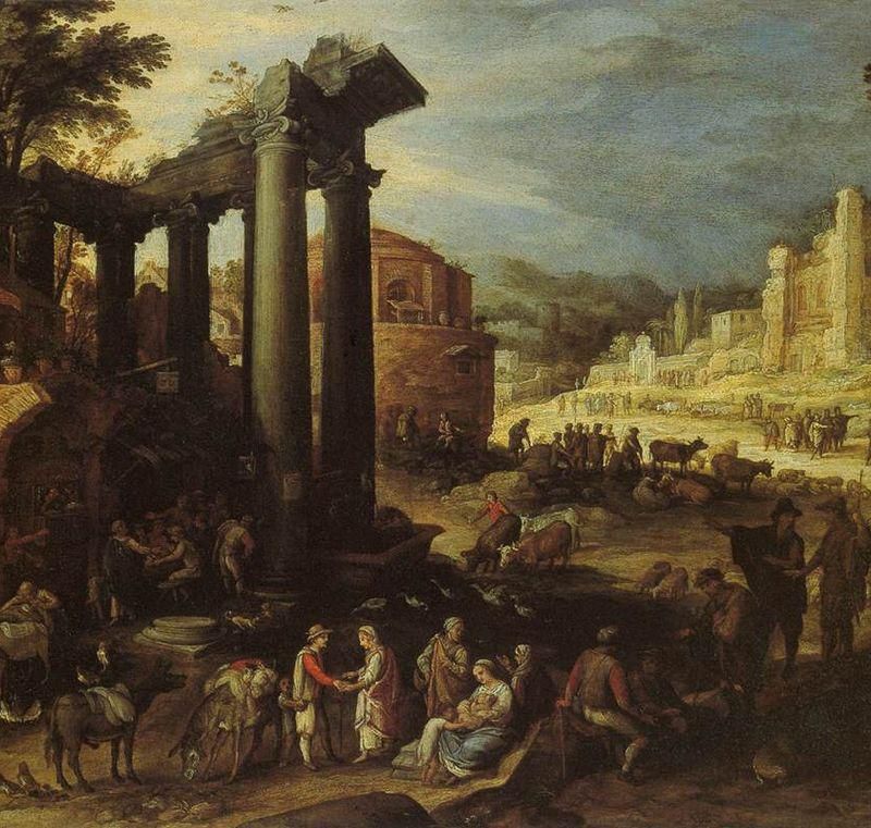 The Campo Vaccino with a Gypsy Woman Reading a Palm