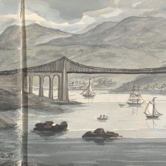 Menai Bridge from Isle of Anglesea, September 3, 1830