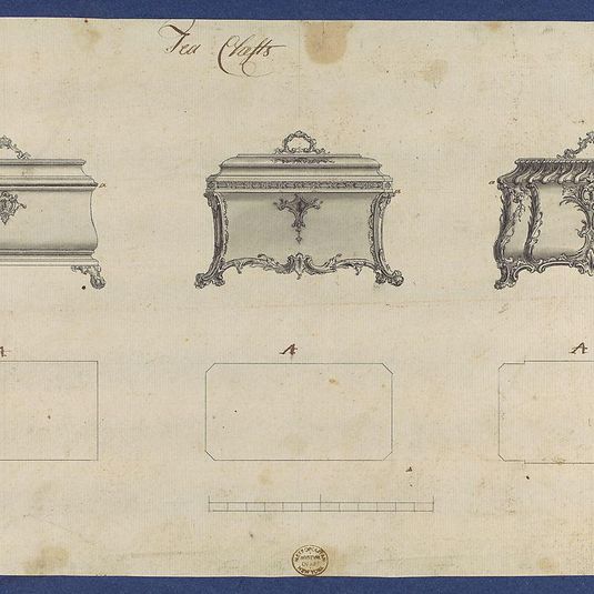 Tea Chests, in Chippendale Drawings, Vol. I