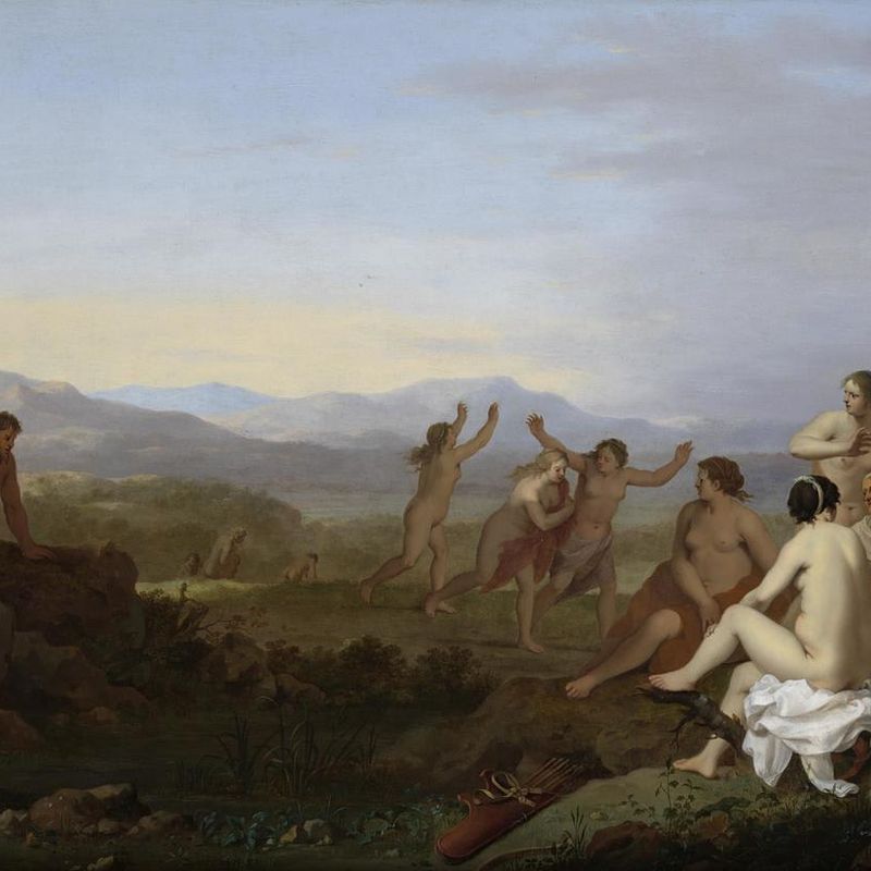 Satyrs Spying on Nymphs