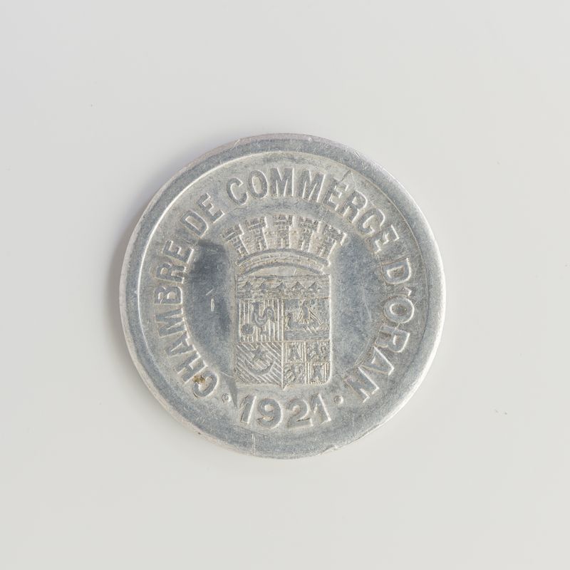 Bon pour 25 centimes, Chambre de Commerce d'Oran (Algérie), 1921