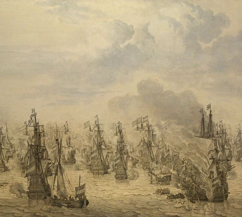 The Battle of Scheveningen, 10 August 1653 (Custom Print) Royal Museums Greenwich