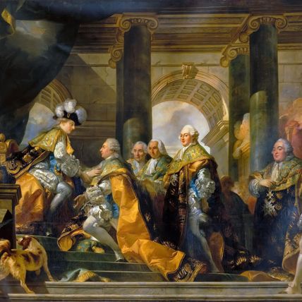 Louis XVI receives homage from the Knights of the Holy Spirit in Reims, June 13, 1775