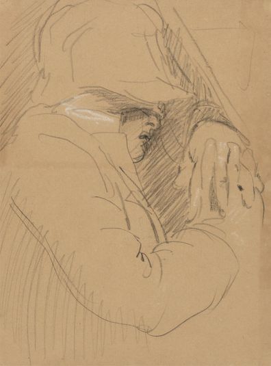 Study of a Sleeping Man, with a Hat and Clasped Hands