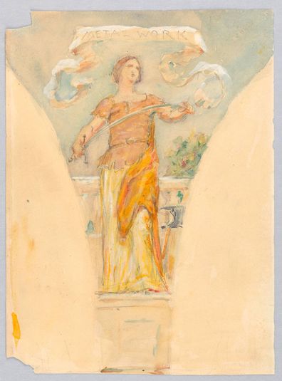 Personification of "Metalwork," Study for the Dome of the Manufacturer's Building, World's Columbian Exposition, Chicago, IL