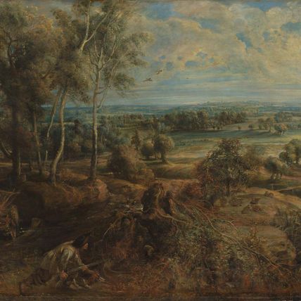 An Autumn Landscape with a View of Het Steen in the Early Morning