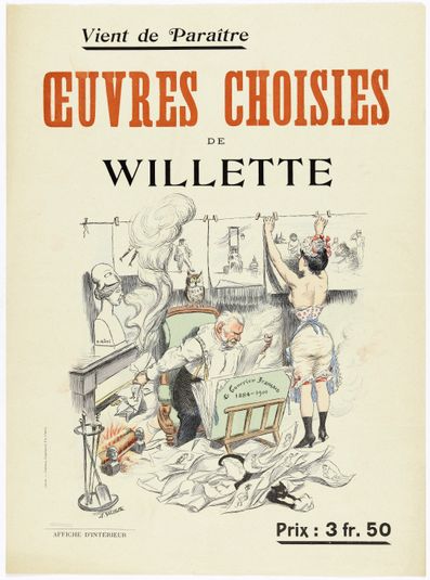 Vient de Paraître/ OEUVRES CHOISIES/ DE/ WILLETTE/ Prix: 3 fr. 50