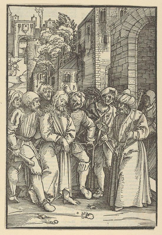 Christ before Pilate in front of his Palace, from Speculum passionis domini nostri Ihesu Christi