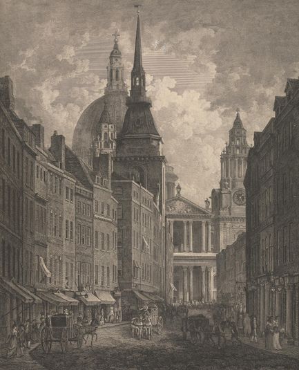 View of the North front of Ludgate Street from Ludgate Hill