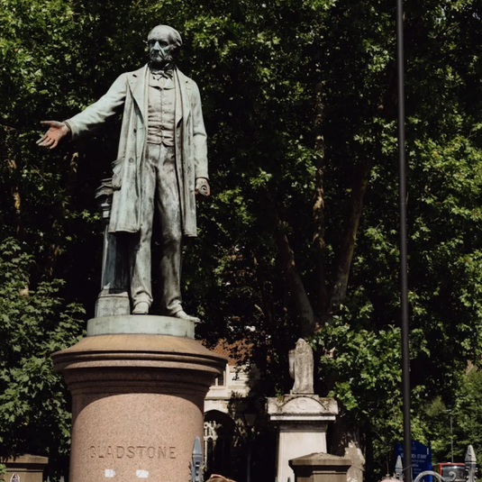 Gladstone statue in Bow