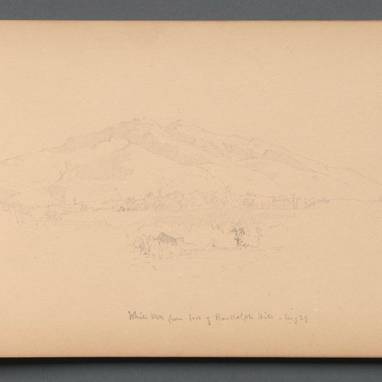 Sketchbook, page 12: "White Mountians from foot of Randolph Hill"