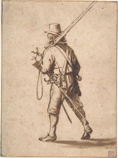 A Walking Musketeer, seen from behind