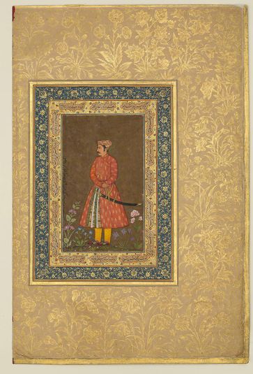 "Portrait of Rup Singh", Folio from the Shah Jahan Album
