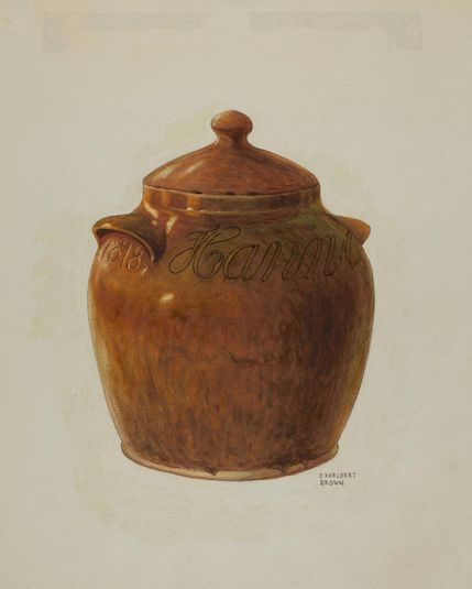 Pa. German Jar with Lid