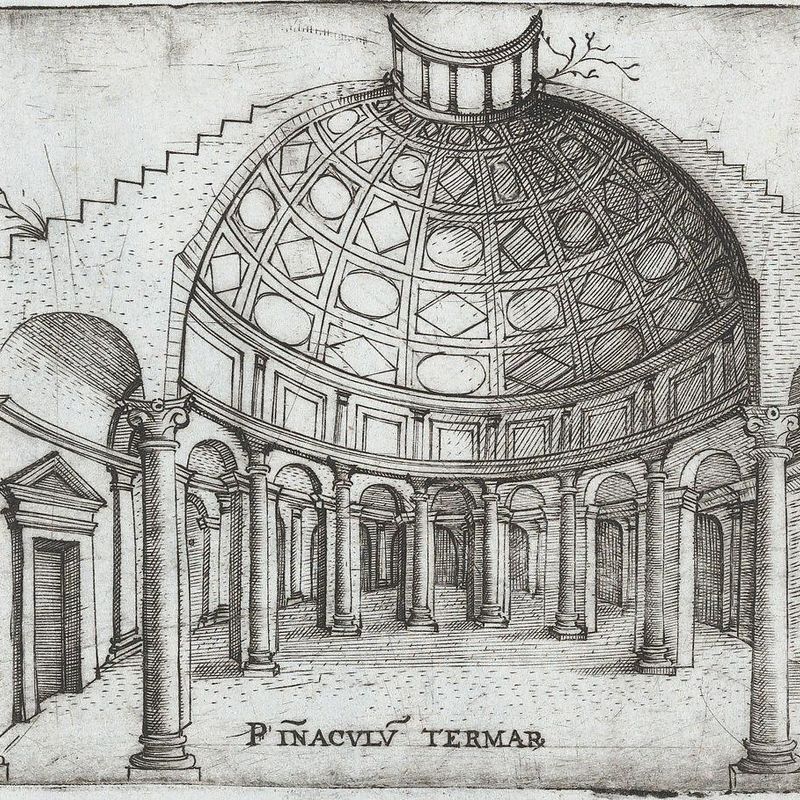 Tem. Ro. Penatibus Dicatu, from a Series of Prints depicting (reconstructed) Buildings from Roman Antiquity