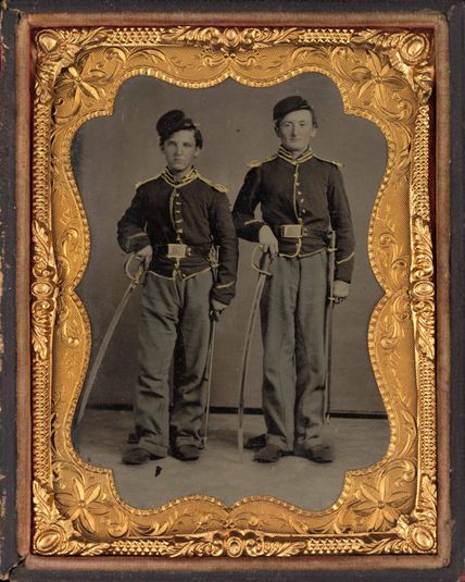 Portrait of Two Illinois Cavalrymen