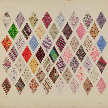 Patches of Diamond Patchwork Quilt