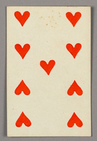 Nine of Hearts from Set of "Jeu Imperial–Second Empire–Napoleon III" Playing Cards