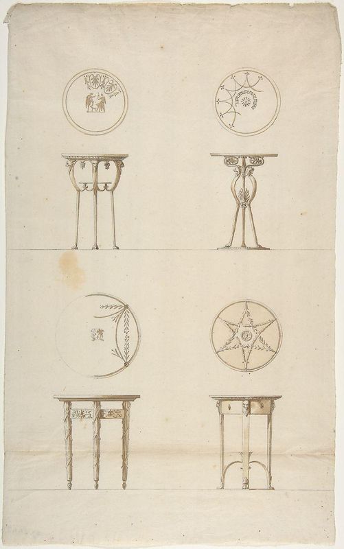Designs for Four Decorated Tables.