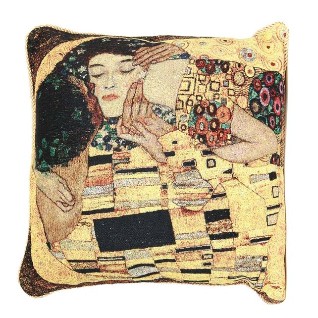 Gustav Klimt Gold Kiss - Cushion Cover Art 45cm*45cm Signare Tapestry