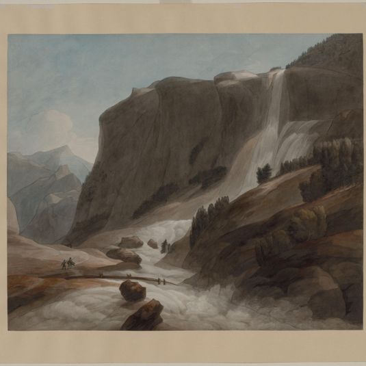 Waterfall between Chiavenna and Mount Splügen