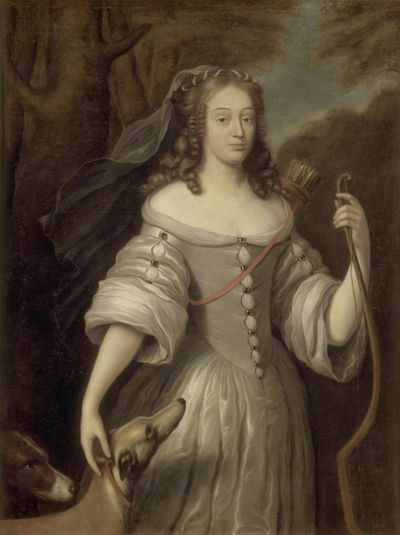 Louise-Françoise de la Baume-Le-Blanc (1644-1710), représentée en compagne de Diane