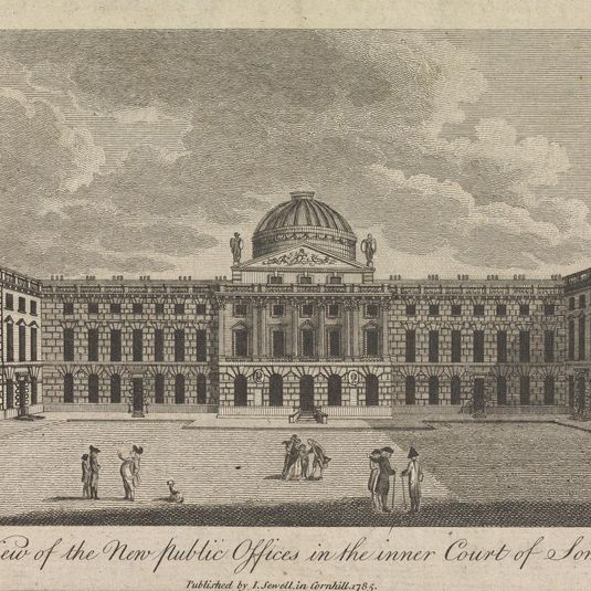 Perspective View of the New Public Offices in the Inner Court of Somerset House