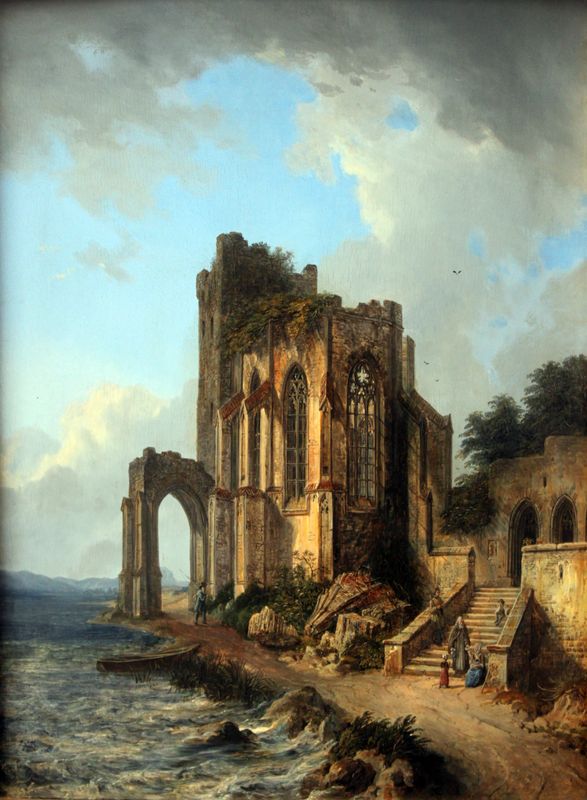 Church ruins by the sea