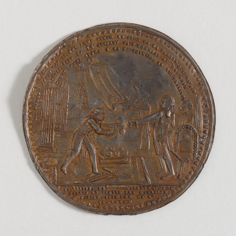 Médaille présentée à Louis XVI, 1er juillet 1792