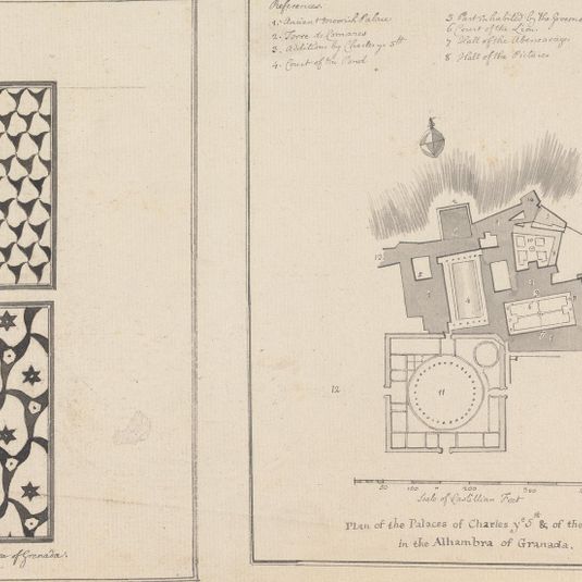 Plan of the Palaces of Charles the Fifth, and of the Moorish Kings in the Alhambra of Granada